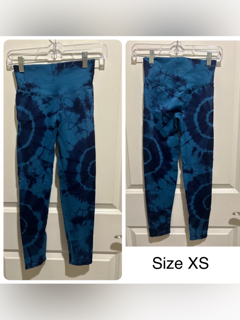 PINK Victoria’s Secret Blue Tie-Dye Leggings - Size XS